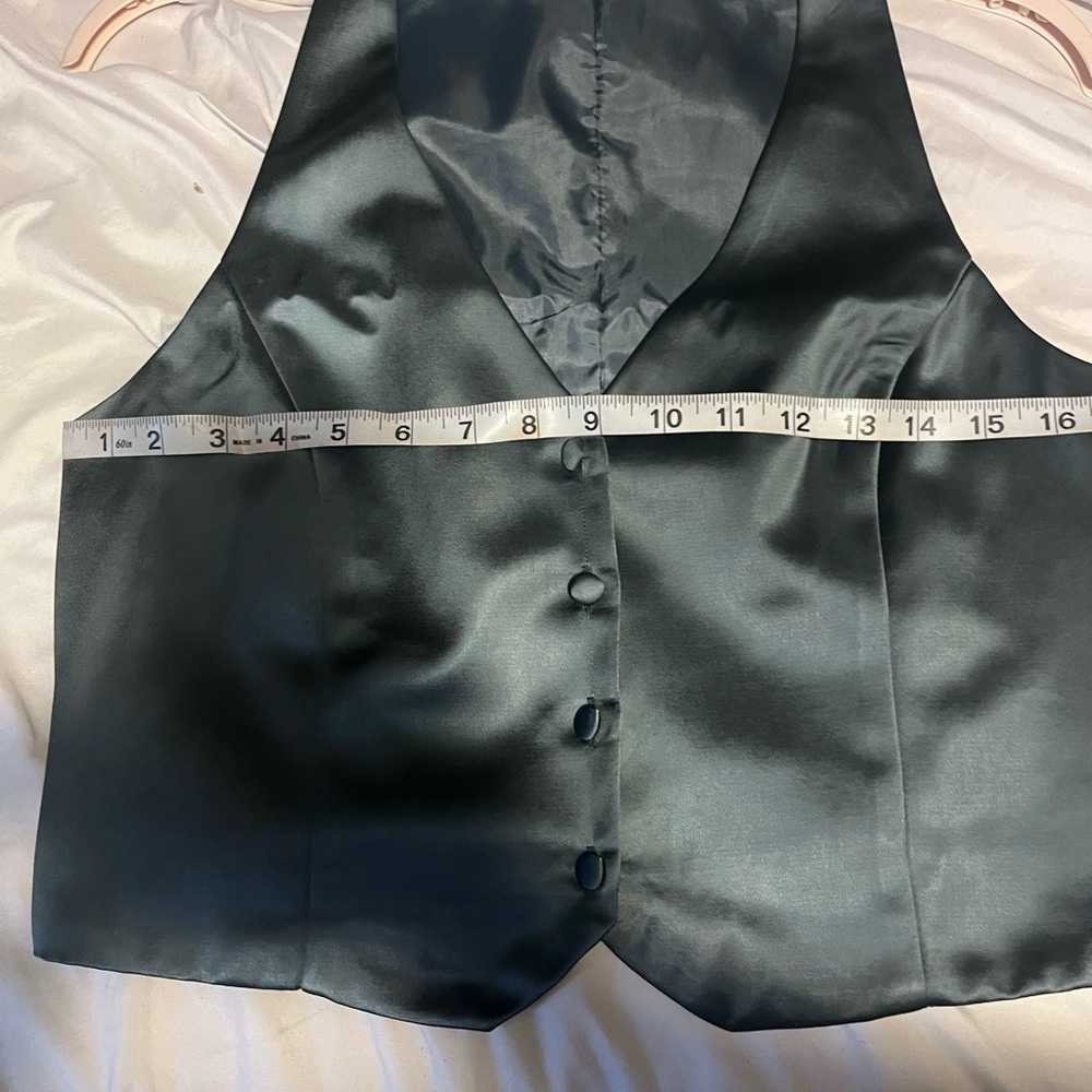 Jason Wu Emerald Satin Button-Front Vest - Picture 4 of 4